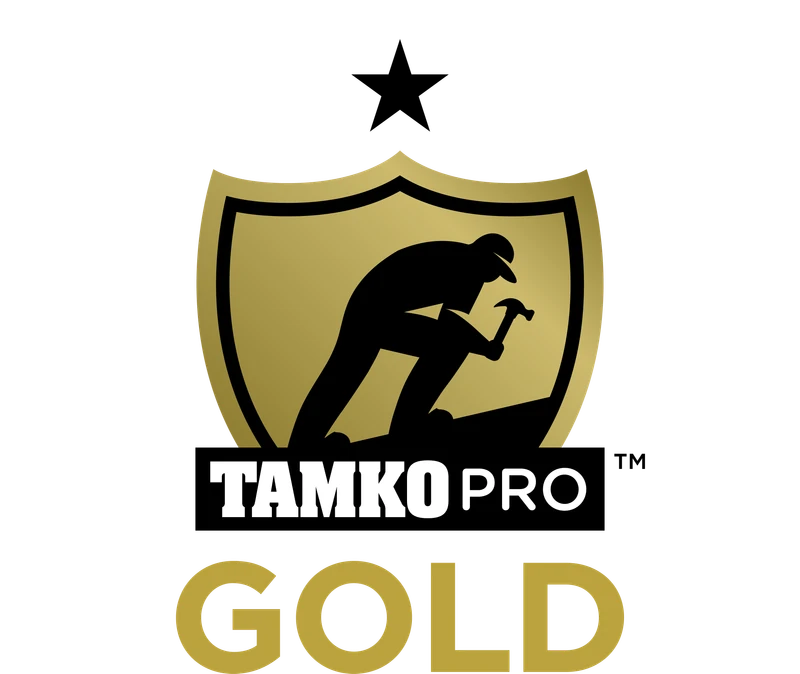 TAMKO Pro Gold certified contractor badge